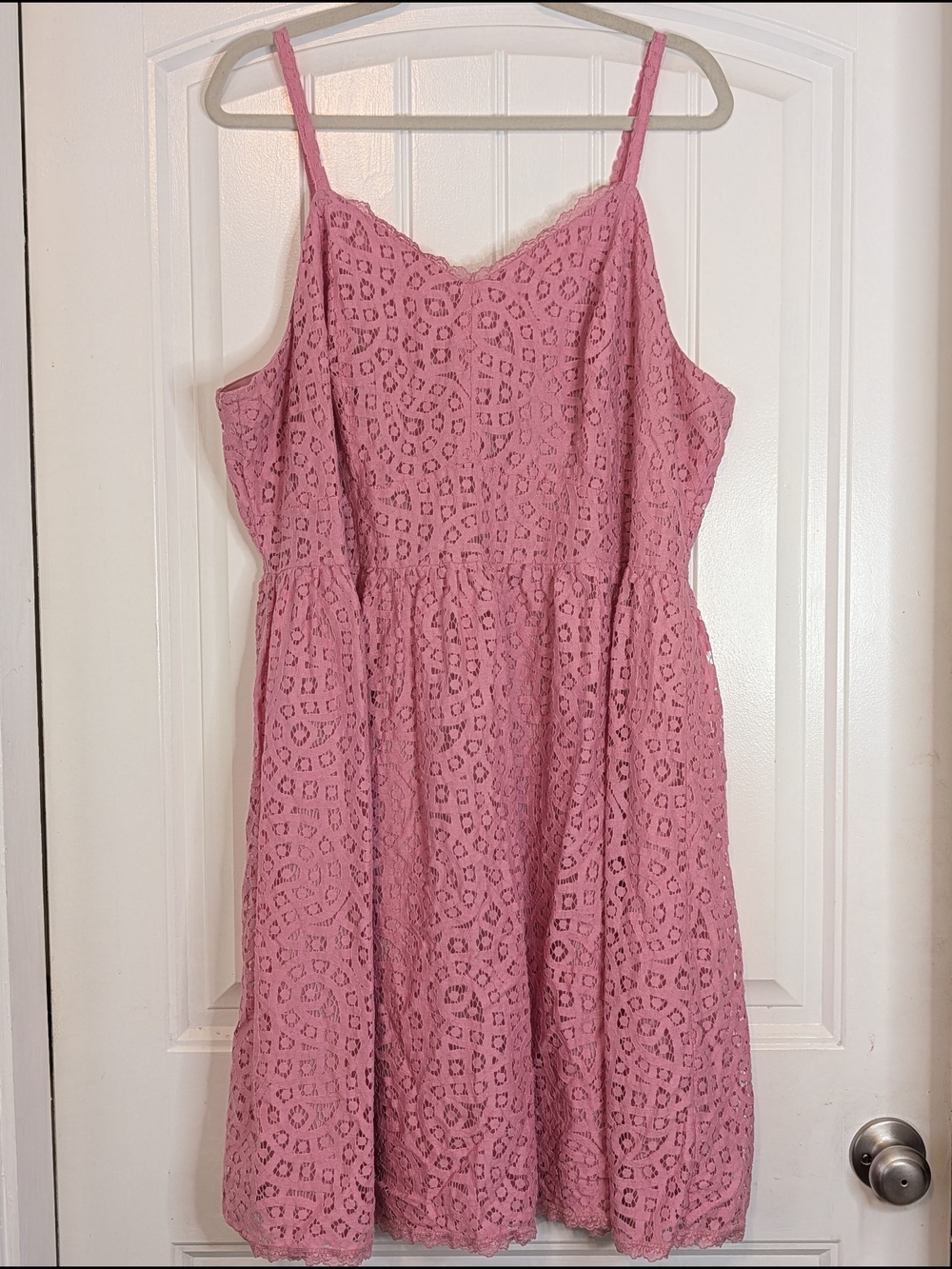 Ashley Nell Tipton Boutique Pink Lace Mini Dress
